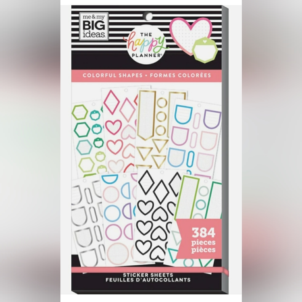 Happy Planner Colorful Shapes Sticker Sheets